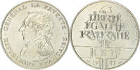 France 100 Francs Coin, Lafayette, Silver, KM:962 -