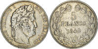 France 5 Francs Coin, Louis-Philippe, Paris, Silver -