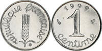 France Centime Coin, Épi, Paris, BU, Stainless Steel -