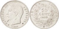 France 50 Centimes Coin, Napoleon III, Napoléon III, Strasbourg -