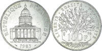 France 100 Francs Coin, Panthéon, Paris, Silver, KM:951.1 -