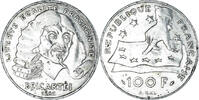 France 100 Francs Coin, Descartes, Silver, KM:996 -