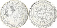 France 10 Euro Provence-Alpes-Cote d'Azur, Paris, Silver -