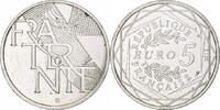 France 5 Euros Fraternité, Silver, Gadoury:EU647 -