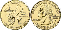 United States Quarter Guam, U.S. Mint, golden, Copper-Nickel Clad -