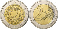 Greece 2 Euro 30 ans Drapeau européen, Bi-Metallic, KM:272 -