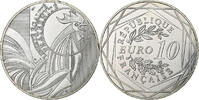 France 10 Euro Coq, Monnaie de Paris, Silver -