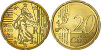 France 20 Euro Cent Paris, Brass, KM:1411 -
