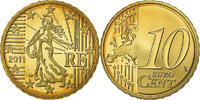 France 10 Euro Cent Paris, Brass, KM:1410 -