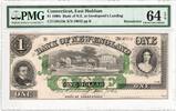 United States 1 Dollar Connecticut, 1863-01-02, Remainder, PMG -