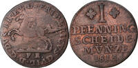 German States Pfennig Coin, BRUNSWICK-WOLFENBUTTEL, Fredrich Wilhelm -