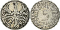 GERMANY - FEDERAL REPUBLIC 5 Mark Coin, Stuttgart, Silver -