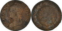 France 5 Centimes Coin, Dupré, Limoges, error CNIQ, Bronze -