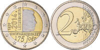 Luxembourg 2 Euro 175 Joer, Utrecht, Iridescent, Bi-Metallic -