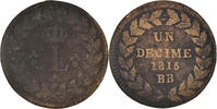 France Decime 1815 Strasbourg Coin, Louis XVIII, Strasbourg, Bronze, KM:... 43,95 EUR  plus 4,95 EUR verzending