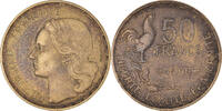 France 50 Francs Coin, Guiraud, Paris, Aluminum-Bronze -