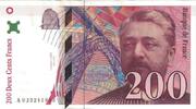 France 200 Francs Eiffel, Fayette:75.2, KM:159a -