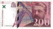 France 200 Francs Eiffel, C.089, Fayette:75.5, KM:159b -