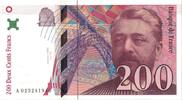 France 200 Francs Eiffel, A.023, Fayette:75.2, KM:159a -
