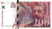 France 200 Francs Eiffel, E.050460784, Fayette:75.4b, KM:159b -