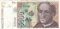 Spain 5000 Pesetas Banknote, 1992-10-12, KM:165 -