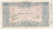 France 1000 Francs Bleu et Rose, C.2719, Fayette:36.43 -