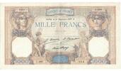 France 1000 Francs Bleu et Rose, U.680, Fayette:37.1, KM:79a -