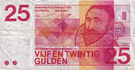 Netherlands 25 Gulden Banknote, KM:92a -