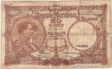 Belgium 20 Francs Banknote, 1940, KM:111 -