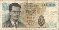 Belgium 20 Francs 1964-06-15, KM:138 -