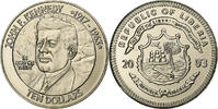 Liberia 10 Dollars John F. Kennedy, Copper-nickel -