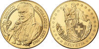 Switzerland Medaille Enrico Pestalozzi, Copper-Nickel Gilt -