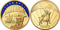 Portugal Medal Ecu Europa, Copper Gilt -