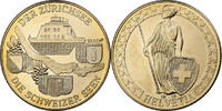 Switzerland Medal Der Zürichsee, Die Schweizer Seen, Copper-Nickel Gilt -