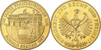 Germany Medal 200 Jahre Brandenburger Tor, Ronald Reagan, History, 1991 -