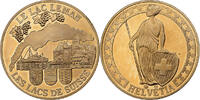 Switzerland Medal Le Lac Léman, Copper-Nickel Gilt -