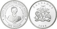 Barbados Dollar Queen Mother, Proof, Silver -
