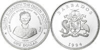 Barbados Dollar Queen Mother, Proof, Silver -