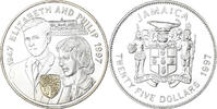 25 Dollars 1997 Jamaica Elizabeth II, Silber, STGL STGL