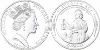 Solomon Islands 10 Dollars Elizabeth II, Silver -