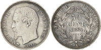 France 50 Centimes Coin, Napoleon III, Napoléon III, Paris -