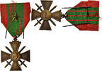 France Medal Croix de Guerre, Une Citation, Uncirculated, Bronze, 36 -