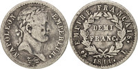 France 1/2 Franc Coin, Napoléon I, Bayonne, Silver -