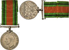 United Kingdom Medaille Georges VI, The Defence Medal, WAR, Excellent -