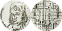 France Medaille Philippe Lebon, 1999, Silvered bronze, Schaefer -
