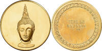 France Medaille Bouddha, Gilt Bronze -