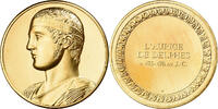 France Medaille Peinture, L'Aurige de Delphes, Grec, Gilt Bronze -