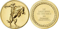 France Medaille Le Dresseur de Chevaux, Gilt Bronze -