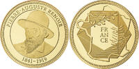 France Medaille Pierre-Auguste Renoir, Copper Gilt -