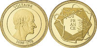 France Medaille Voltaire, Copper Gilt -